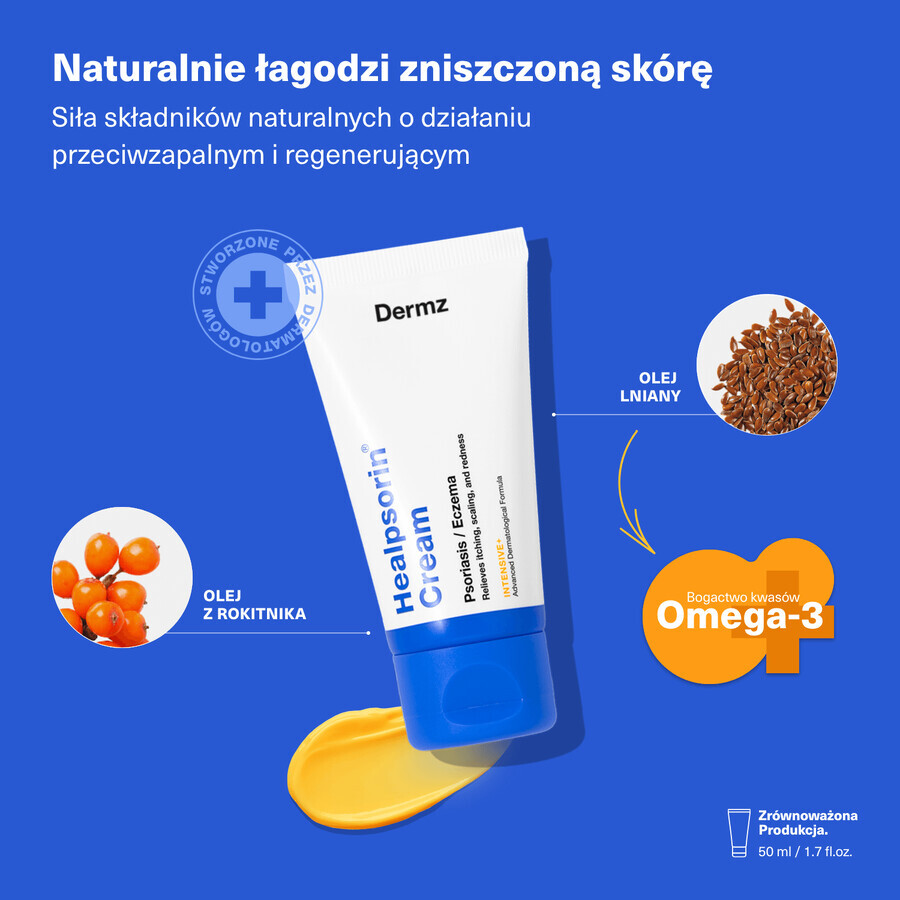 Healpsorin, crème pour le psoriasis et l'eczéma, 50 ml