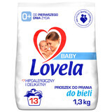 Lovela Baby, poudre de lavage pour vêtements de bébé, hypoallergénique, blanc, dès la naissance, 1,3 kg