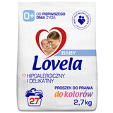 Lovela Baby, poudre de lavage pour vêtements de bébé, hypoallergénique, couleur, dès la naissance, 2,7 kg