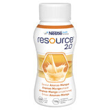 Ressource 2.0, préparation nutritionnelle, saveur ananas-mangue, 4 x 200 ml