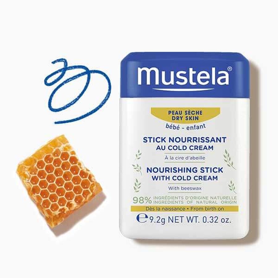 Mustela Bebe Enfant, stick protecteur au Cold Cream, dès la naissance, 9,2 g