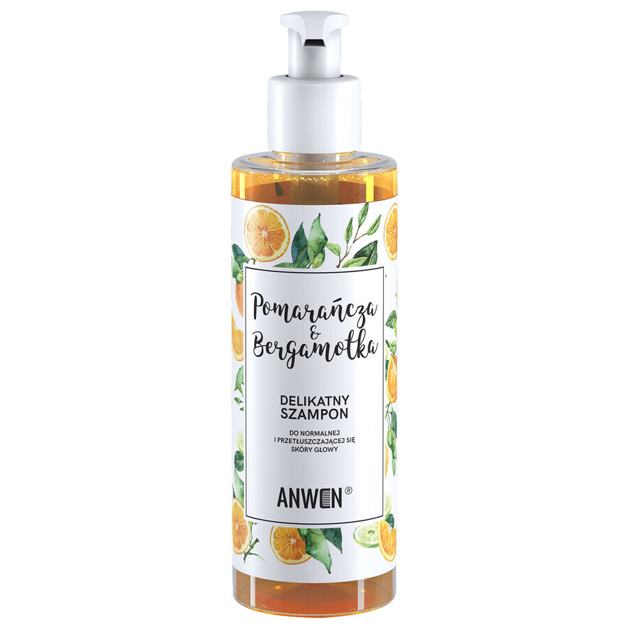 Anwen Orange et Bergamote, shampooing doux pour cuir chevelu normal et gras, 200 ml