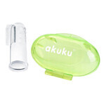 AKUKU, brosse à doigts en silicone, verte, A0264, 1 pièce