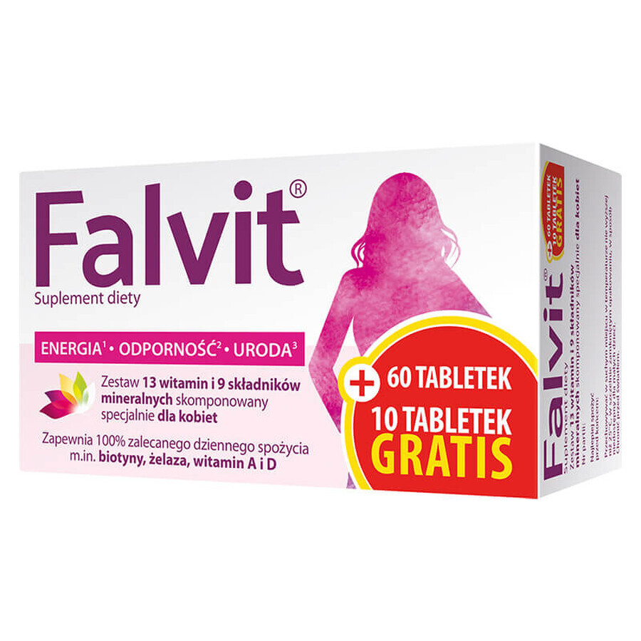 Falvit, 60 comprimés + 10 comprimés gratuits