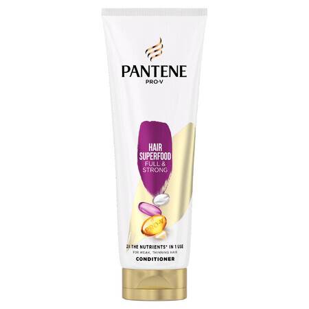 Pantene Pro-V Hair Superfood, après-shampooing pour cheveux faibles et fins, 200 ml 