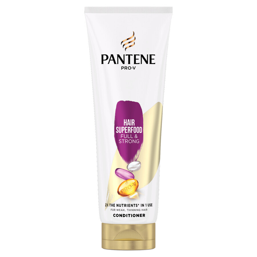 Pantene Pro-V Hair Superfood, après-shampooing pour cheveux faibles et fins, 200 ml 