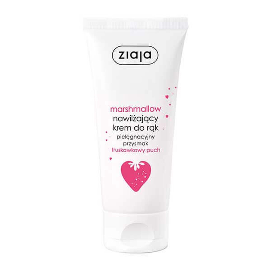 Ziaja Marshmallow set, gommage au sucre, 300 ml + gelée nettoyante pour le bain, 260 ml + crème pour les mains, 50 ml + mousse nettoyante pour le corps et les mains, 250 ml