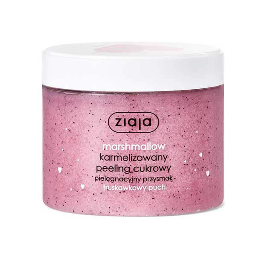 Ziaja Marshmallow set, gommage au sucre, 300 ml + gelée nettoyante pour le bain, 260 ml + crème pour les mains, 50 ml + mousse nettoyante pour le corps et les mains, 250 ml