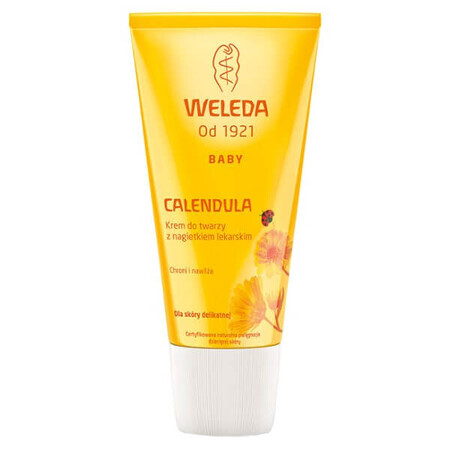 Weleda Calendula, crème pour le visage au calendula, peau sensible, 50 ml