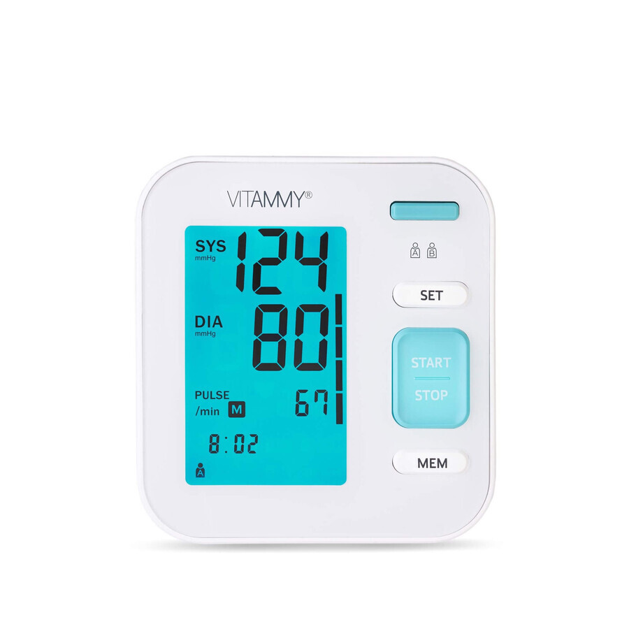 Vitammy Next 5, automatic upper arm blood pressure monitor with cuff