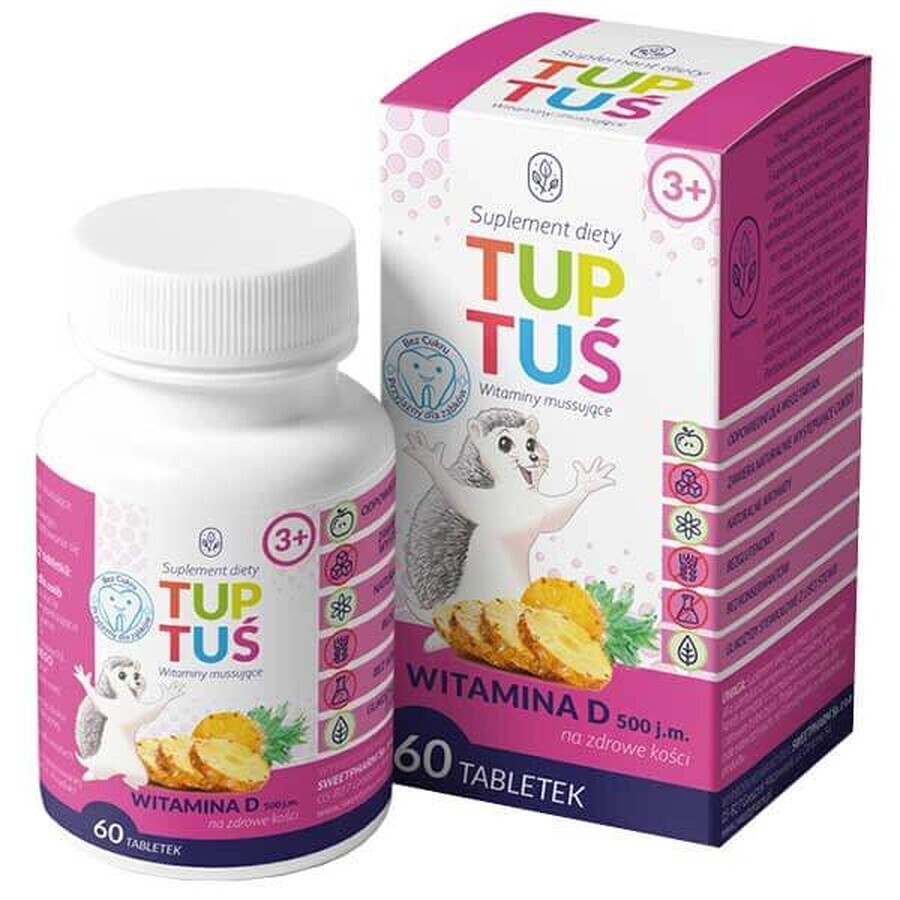 Tuptuś Vitamina D 500 UI Para huesos sanos, 60 comprimidos