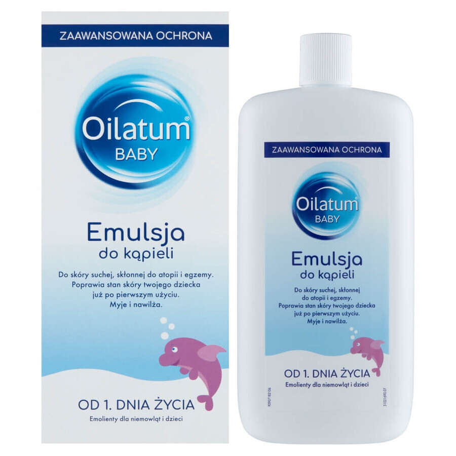 Oilatum Baby Advanced Protection, émulsion pour le bain dès le premier jour de vie, 500 ml