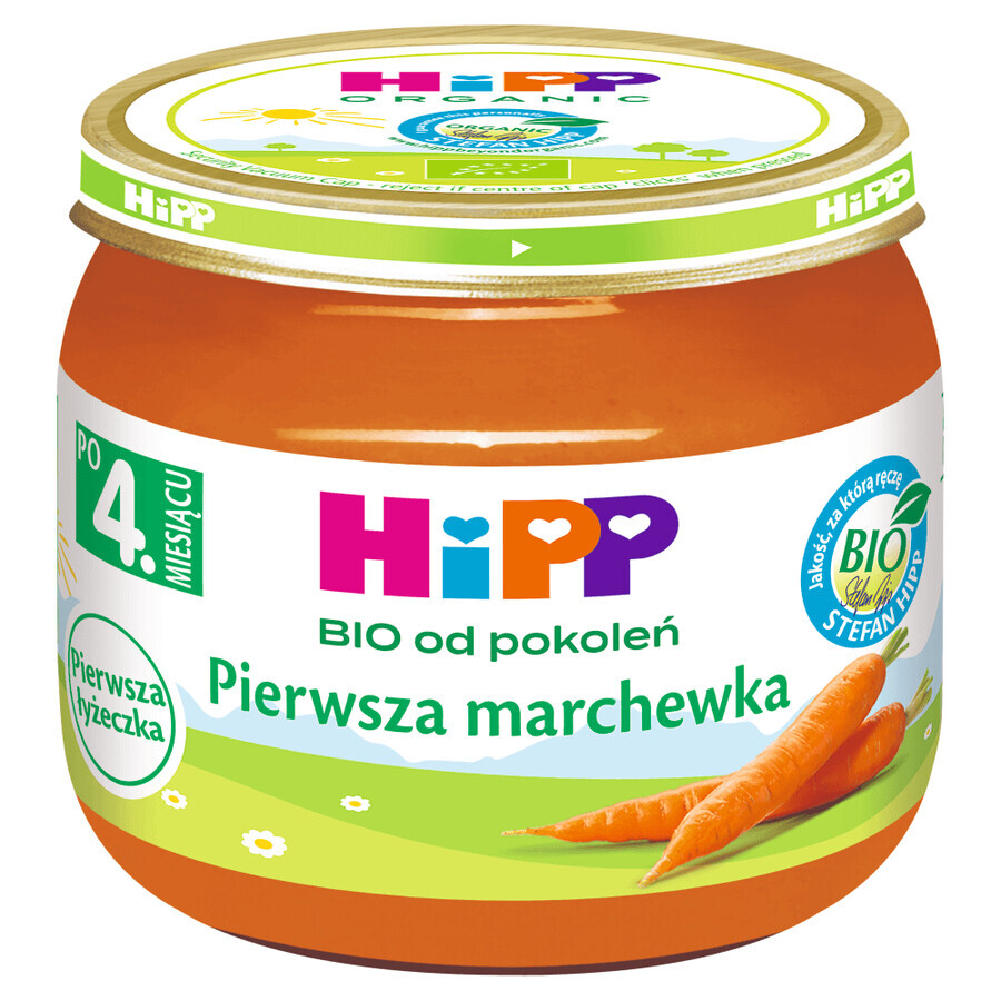 HiPP Verduras Bio, primera zanahoria, después de 4 meses, 80 g