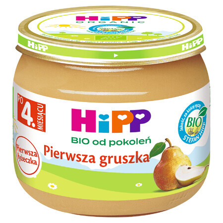 HiPP Fruit Bio Prima pară, după 4 luni, 80 g