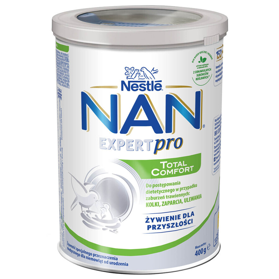 Nestlé NAN Expertpro Total Comfort, pour les troubles digestifs du nourrisson dès la naissance, 400 g