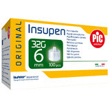 Pic Solution Insupen Insulin Pen Needles 32G (0.23mm) x 6mm 100pcs