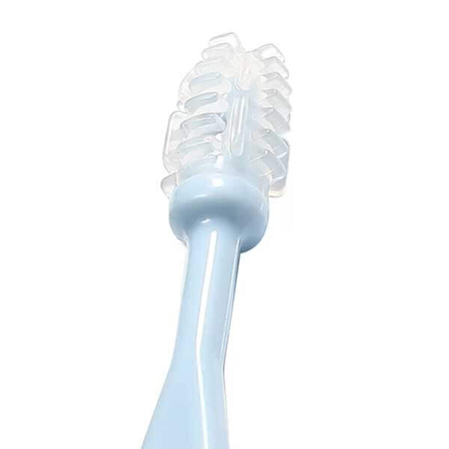 BabyOno, brosses à dents pour bébés et enfants, 550/02, bleu, 3 pièces