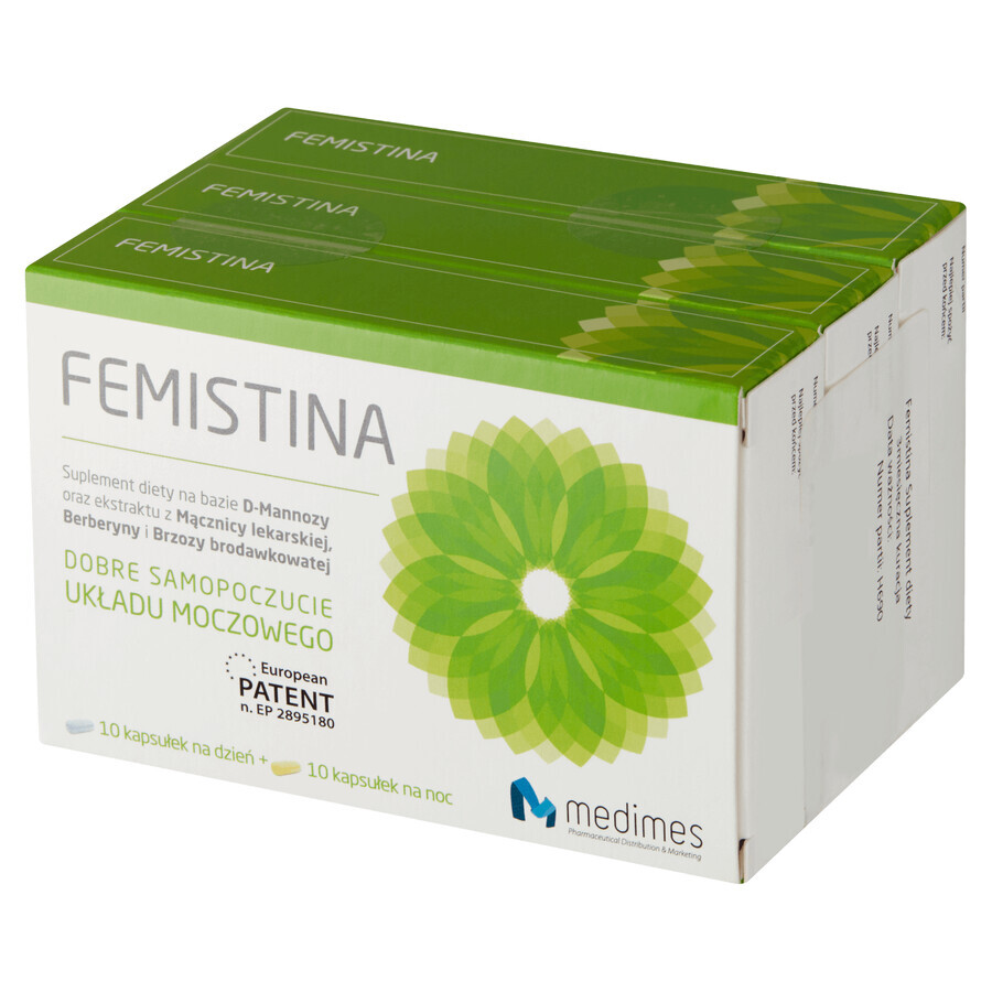 Confezione Femistina, 3 x 10 capsule per il giorno + 3 x 10 capsule per la notte