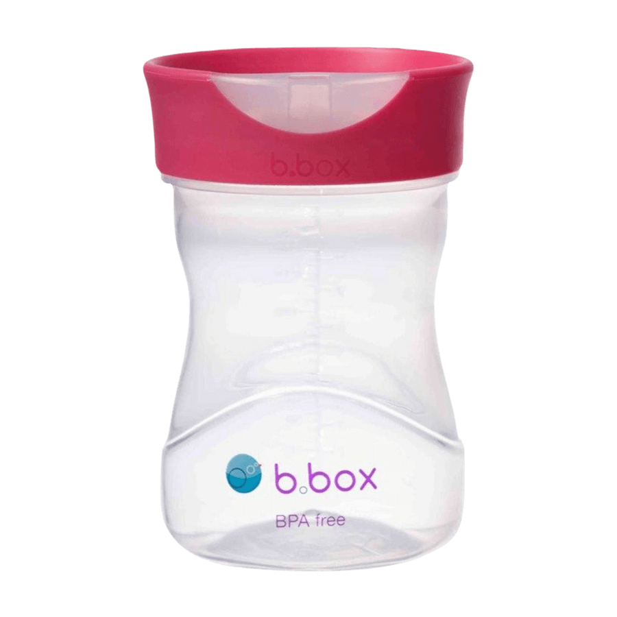 B.Box, gobelet d'apprentissage de la boisson, set 4 en 1, framboise, à partir de 4 mois, 240 ml