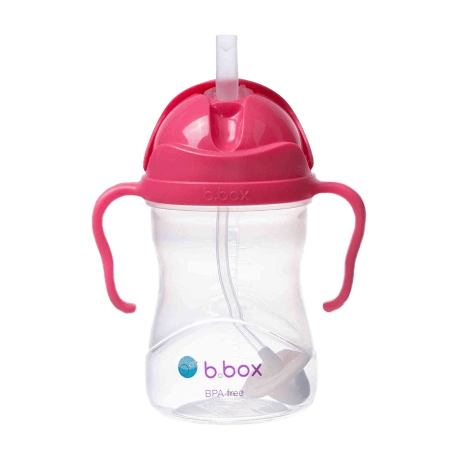 B.Box, gobelet d'apprentissage de la boisson, set 4 en 1, framboise, à partir de 4 mois, 240 ml