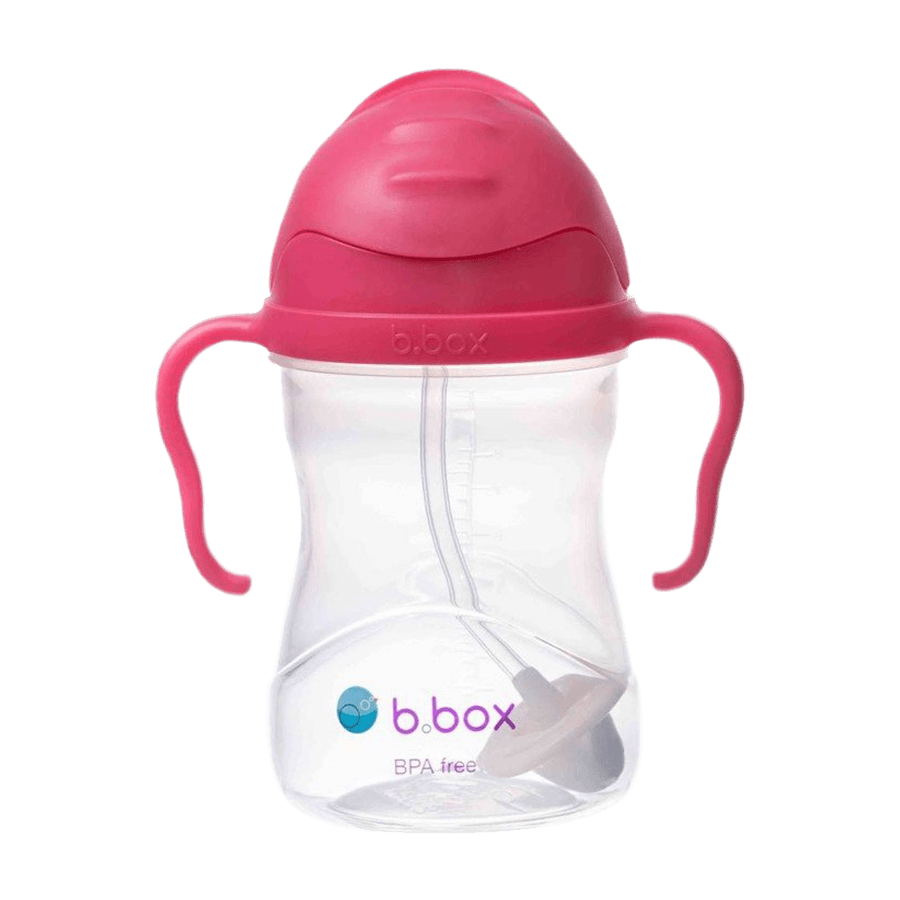 B.Box, gobelet d'apprentissage de la boisson, set 4 en 1, framboise, à partir de 4 mois, 240 ml