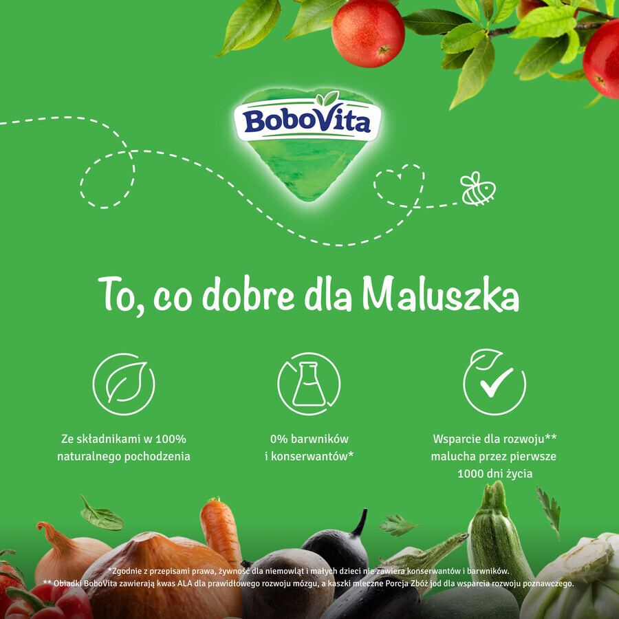 BoboVita Moja Pierwsza Kaszka manne mleczna, sans sucre ajouté, après 4 mois, 230 g