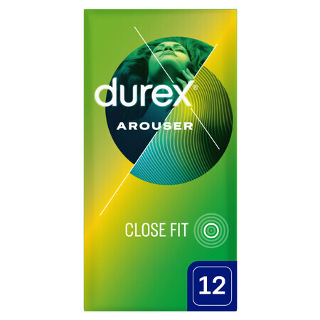 Durex Arouser, préservatifs nervurés, 12 pièces