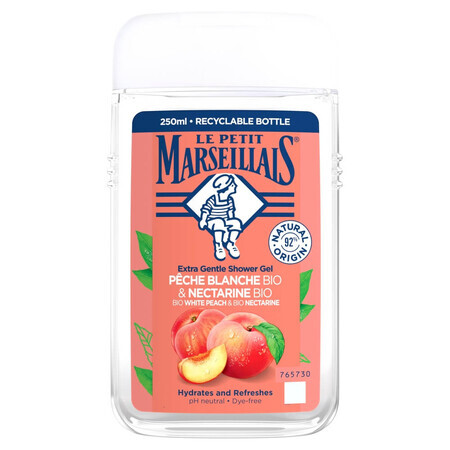 Le Petit Marseillais, delicate shower gel, white peach and BIO nectarine, 250 ml