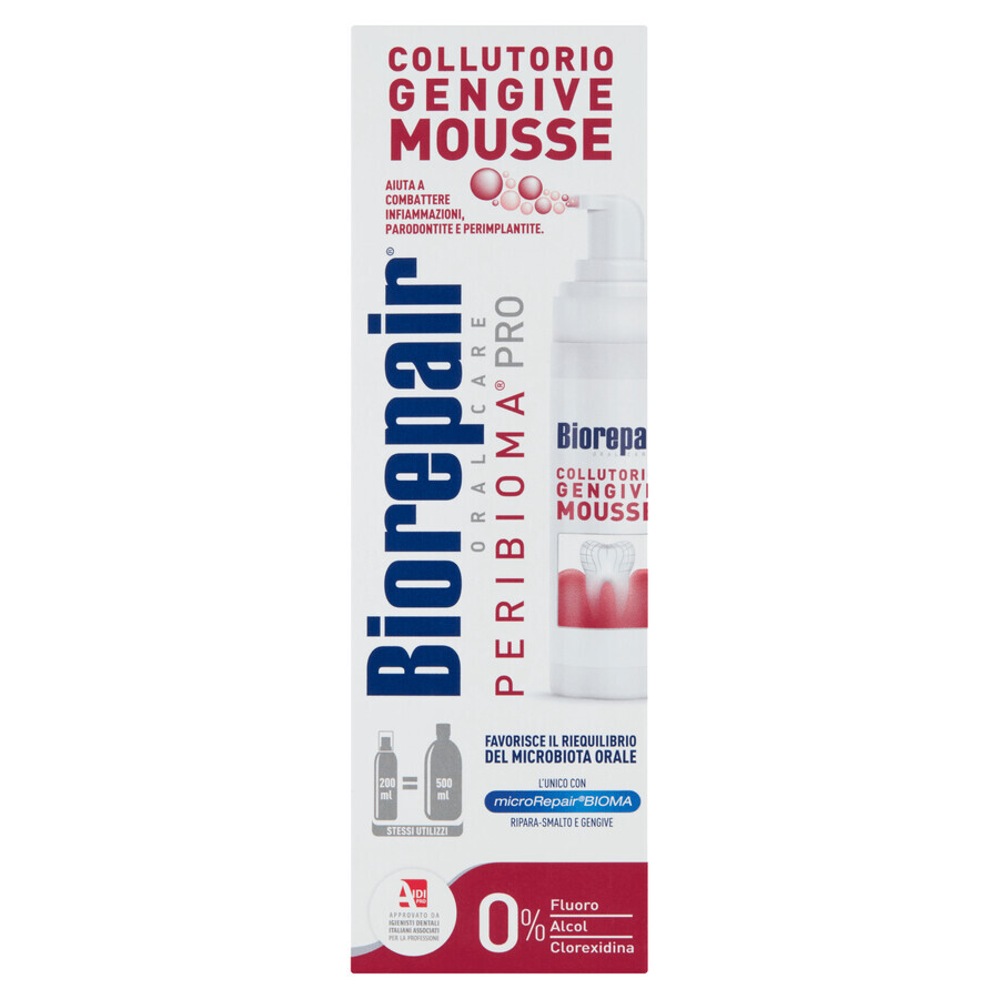 Biorepair, Peribioma, mousse d'hygiène buccale, 200 ml