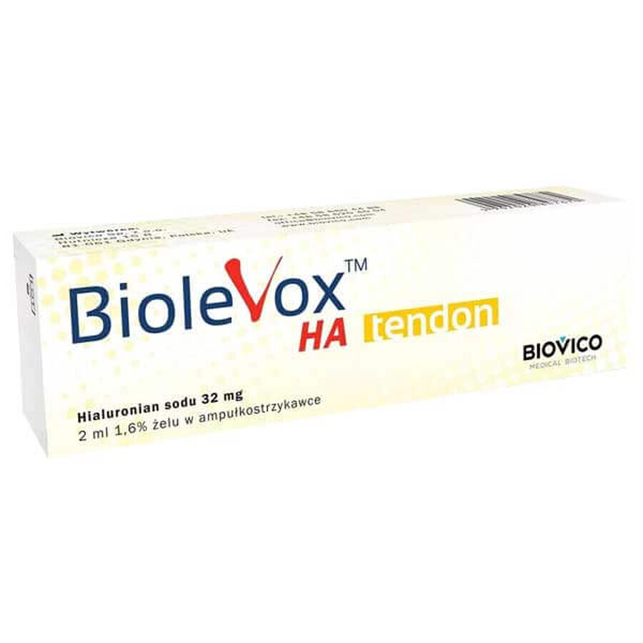 Biovico, Biolevox HA Tendon, toedieningsgel, 2 ml x 1 ampul spuit