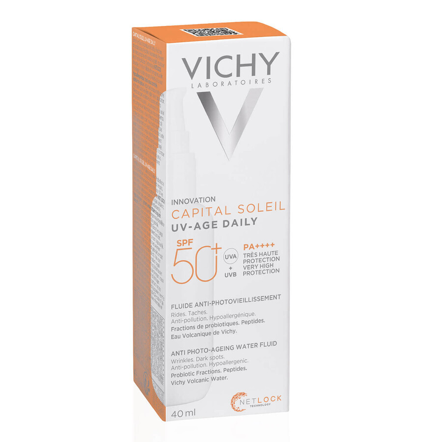 Vichy Capital Soleil UV-Age Daily, fluide anti-photo-âge, SPF 50+, 40 ml