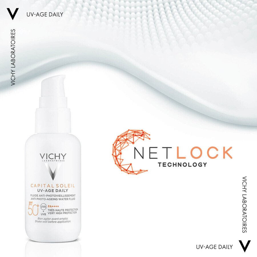 Vichy Capital Soleil UV-Age Daily, fluide anti-photo-âge, SPF 50+, 40 ml