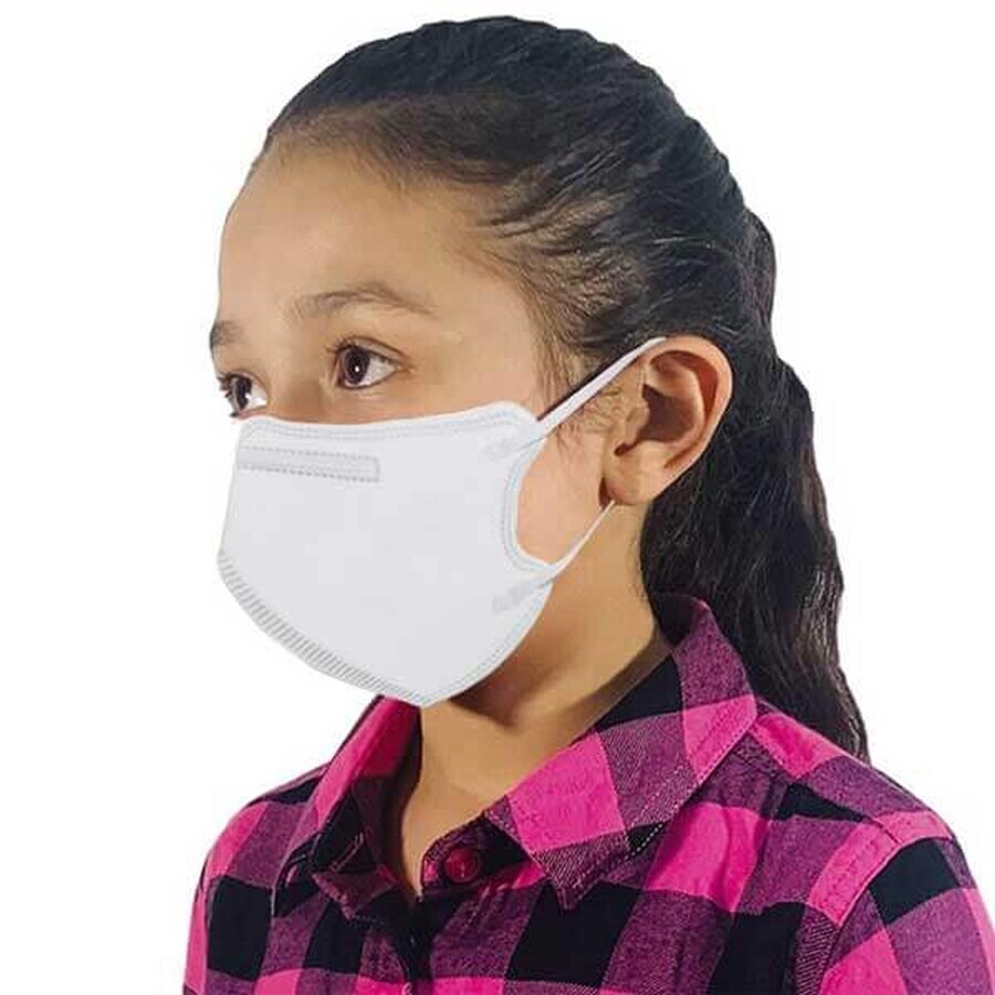 Demi-masque respiratoire, 4 couches, classe FFP2, pour enfants, 1 pièce