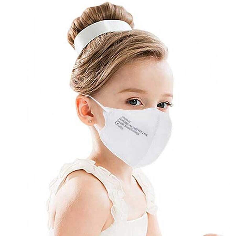 Demi-masque respiratoire, 4 couches, classe FFP2, pour enfants, 1 pièce