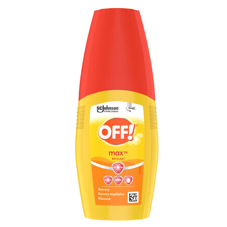 OFF ! Max, vaporisateur anti-moustiques et anti-tiques, avec icaridine 20%, 100 ml