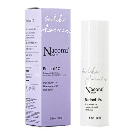 Nacomi Next Level, 1% retinol serum, for night, 30 ml