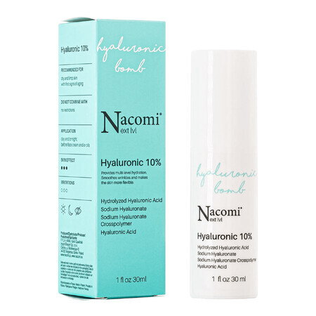 Nacomi Next Level, siero con acido ialuronico al 10%, 30 ml