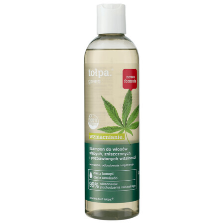 Tołpa Green Strengthening, champú para cabello débil, dañado y sin vida, 300 ml