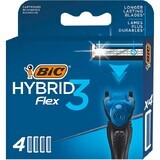 BIC Flex 3 Hybrid, recharges interchangeables, 4 pièces