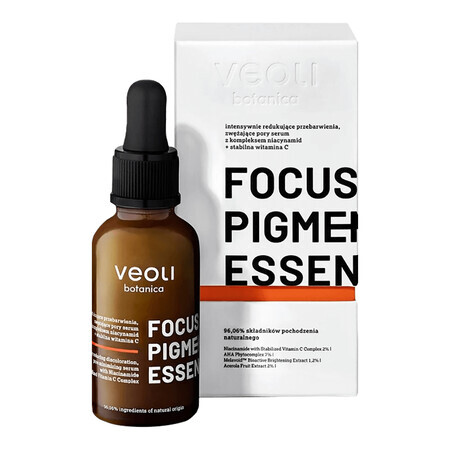 Veoli Botanica Focus Pigmentation Essence, siero per ridurre le discromie e restringere i pori, 30 ml