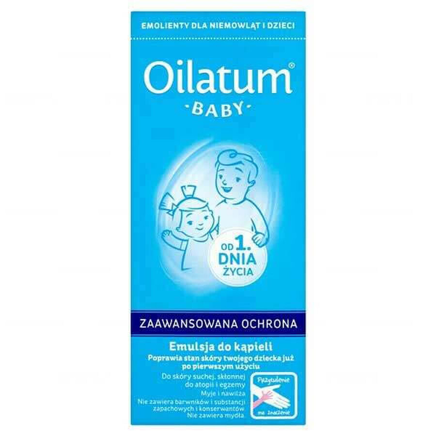 Oilatum Baby Advanced Protection, emulsie de baie din prima zi, 250 ml