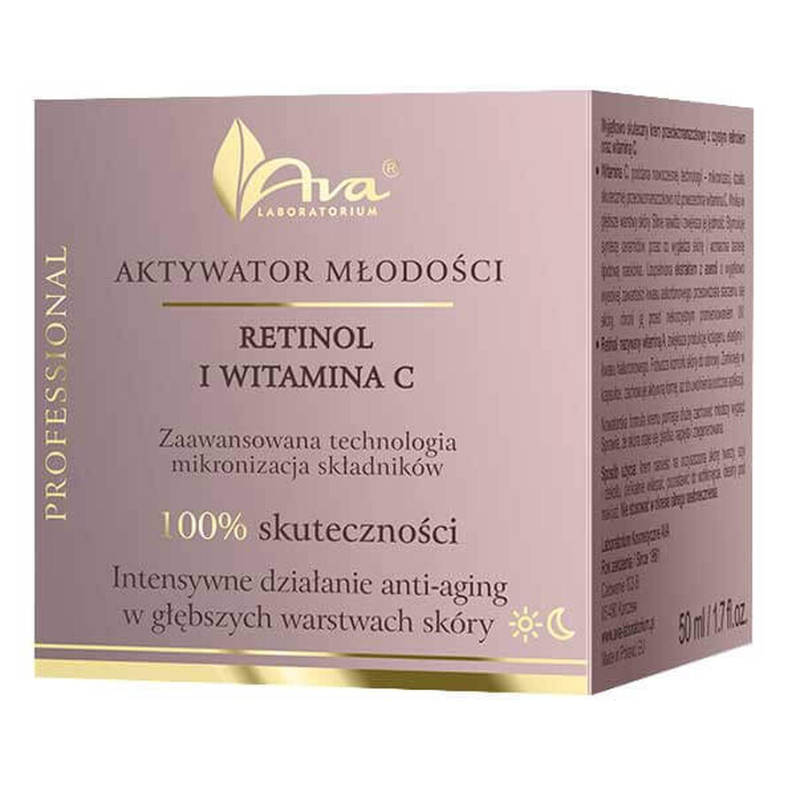 Ava Youth Activator, Retinol și vitamina C, cremă antirid, 50 ml