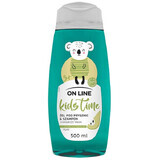 On Line Kids Time, gel douche et shampooing 2-en-1 au parfum de poire, plus de 3 ans, 500 ml