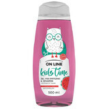 On Line Kids Time, gel douche et shampooing 2-en-1 au parfum de pastèque, plus de 3 ans, 500 ml