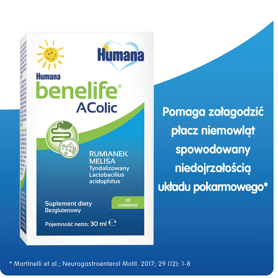 Humana Benelife Acolic, dès la naissance, 30 ml