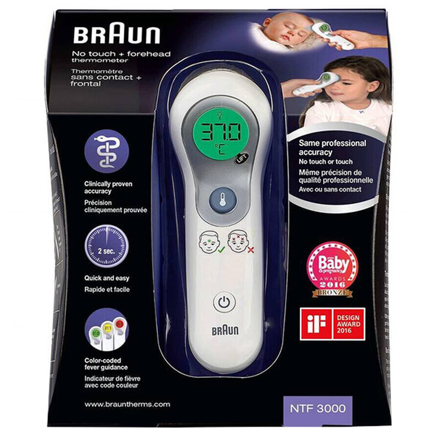 Braun NTF3000, thermomètre frontal sans contact