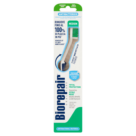 Biorepair Curve, brosse à dents courbée, protection complète, moyenne, 1 pièce