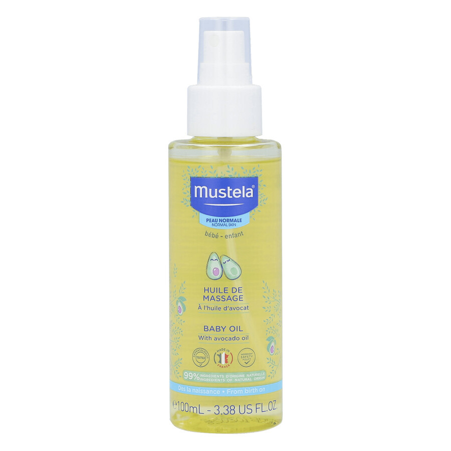 Mustela Sun set, Baby on the go - peau sèche, lait solaire, SPF 50, 40 ml + huile de massage, 100 ml