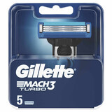 Gillette Mach 3 Turbo, cartouches de rechange, 5 pièces