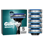 Gillette Mach 3, cartouches de remplacement, 5 pièces